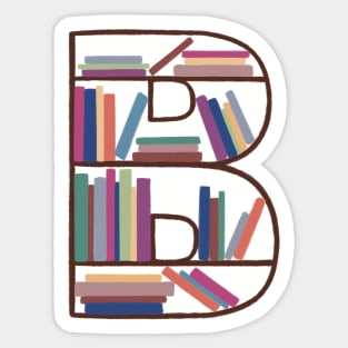 B Bookcase Sticker